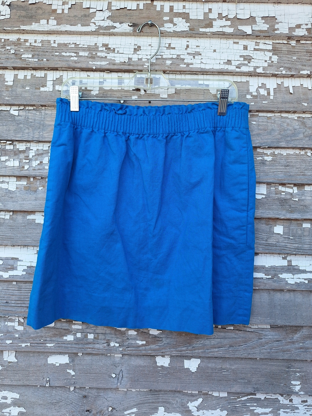 J. Crew Factory Cobalt Blue Elastic-Waist Mini Skirt Size 10